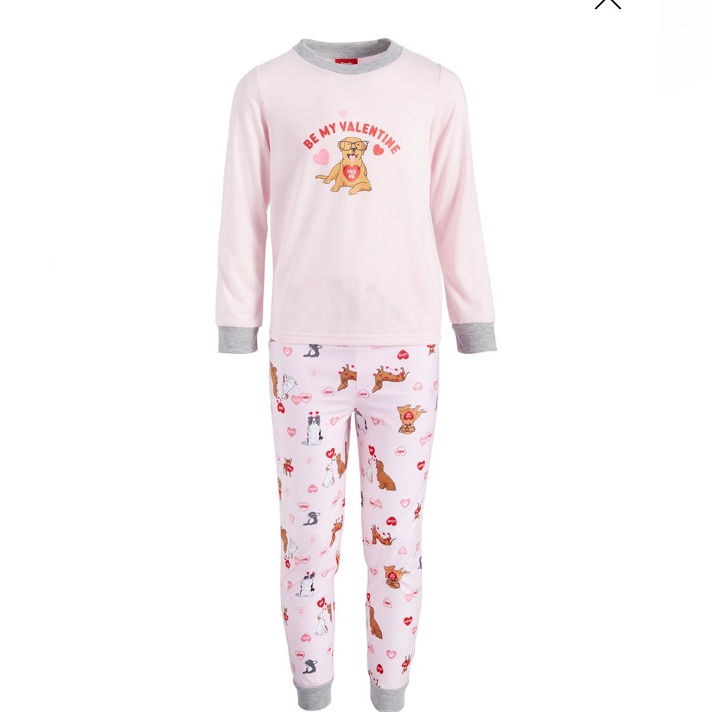 Family Pajamas Light Pink Valentine's Pajama Set